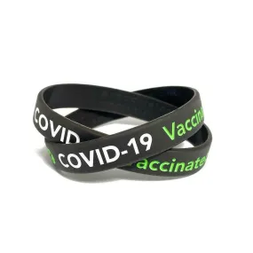 ✔ Covid-19 Vaccinated Rubber Wristband - Youth 7"