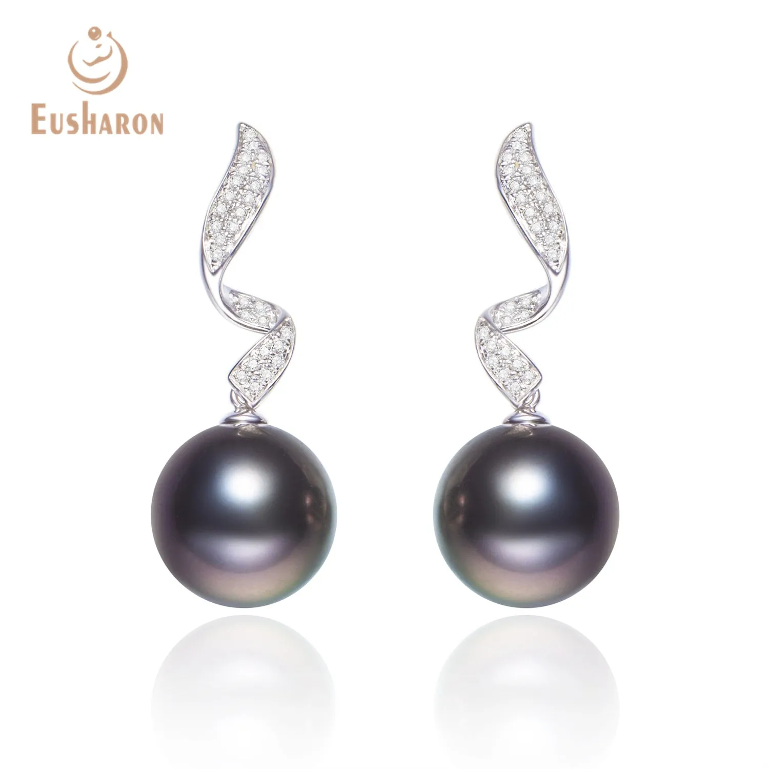 10-11mm AAA  Tahitian Pearl 18K Earrings