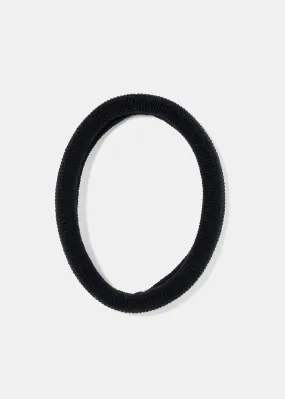 10-Piece Black Ridged Hair Ties