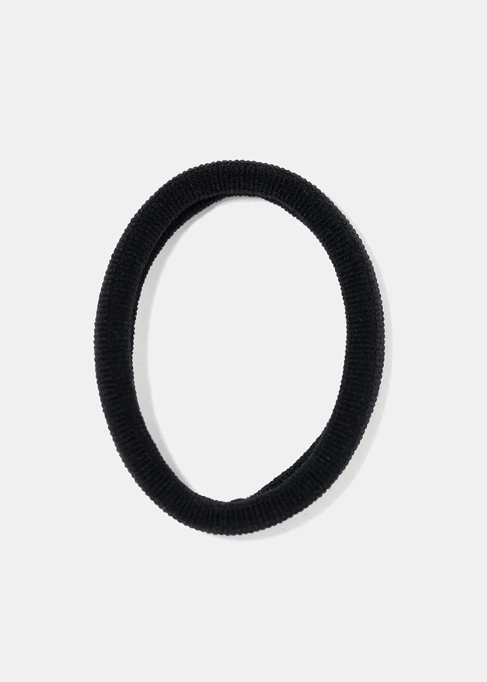 10-Piece Black Ridged Hair Ties
