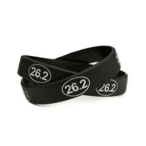 26.2 Marathon Run Training Rubber Wristband - Adult 8"