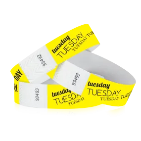 3/4" Tyvek Tuesday Wristbands