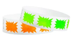 3/4" Tyvek® Wristbands - Burst