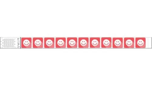 3/4" Tyvek® Wristbands - Happyface