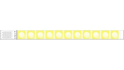 3/4" Tyvek® Wristbands - Happyface