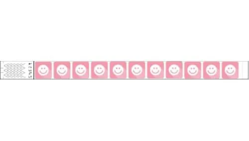 3/4" Tyvek® Wristbands - Happyface
