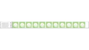 3/4" Tyvek® Wristbands - Happyface