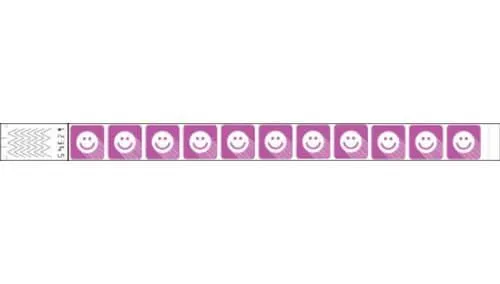 3/4" Tyvek® Wristbands - Happyface