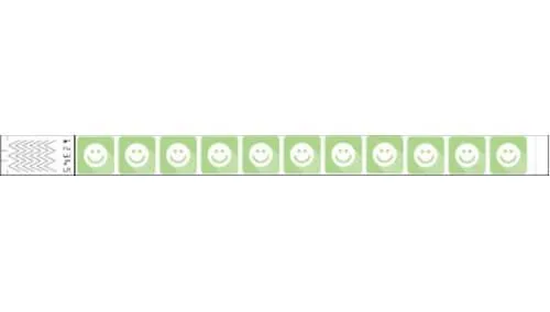 3/4" Tyvek® Wristbands - Happyface