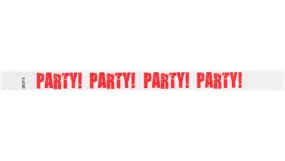 3/4" Tyvek® Wristbands - Red Party