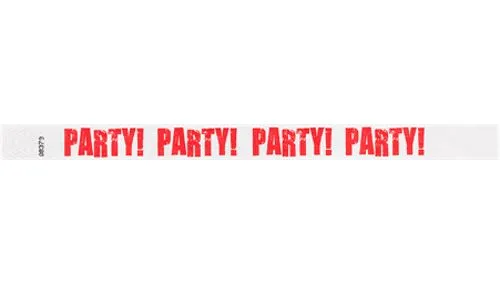 3/4" Tyvek® Wristbands - Red Party