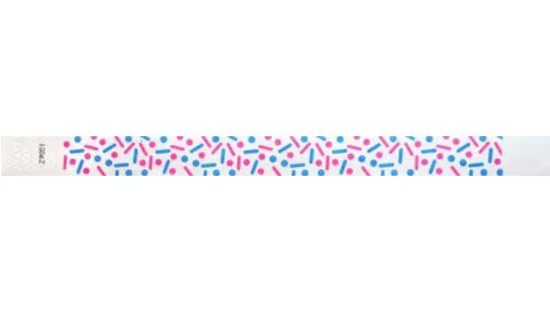 3/4" Tyvek® Wristbands - Sprinkles