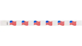 3/4" Tyvek® Wristbands - Wavy Flags