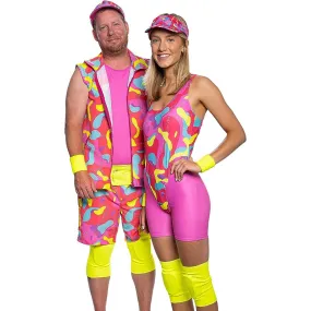 80's Workout Beauty Doll Outfit Mens and Womens Halloween Costume Cosplay