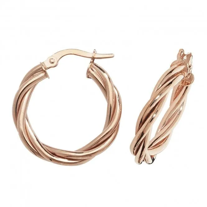 9ct Rose Gold Hoop Earrings ER1006R