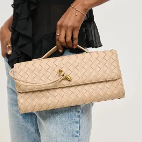 Ada Top Handle East West Clutch-Nude