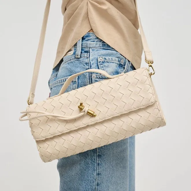 Ada Top Handle East West Clutch-Oatmilk