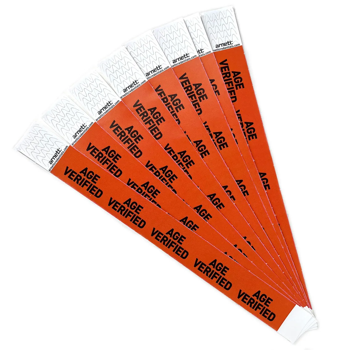 Age Verified Wristbands - Orange