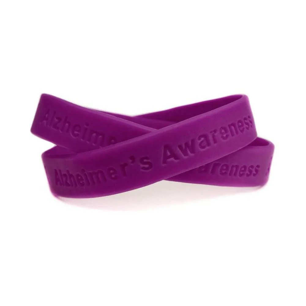 Alzheimer's Awareness Silicone Bracelet Wristband Youth