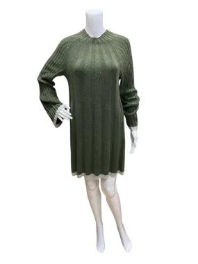 Anthropologie Green Sweater Dress Size Small