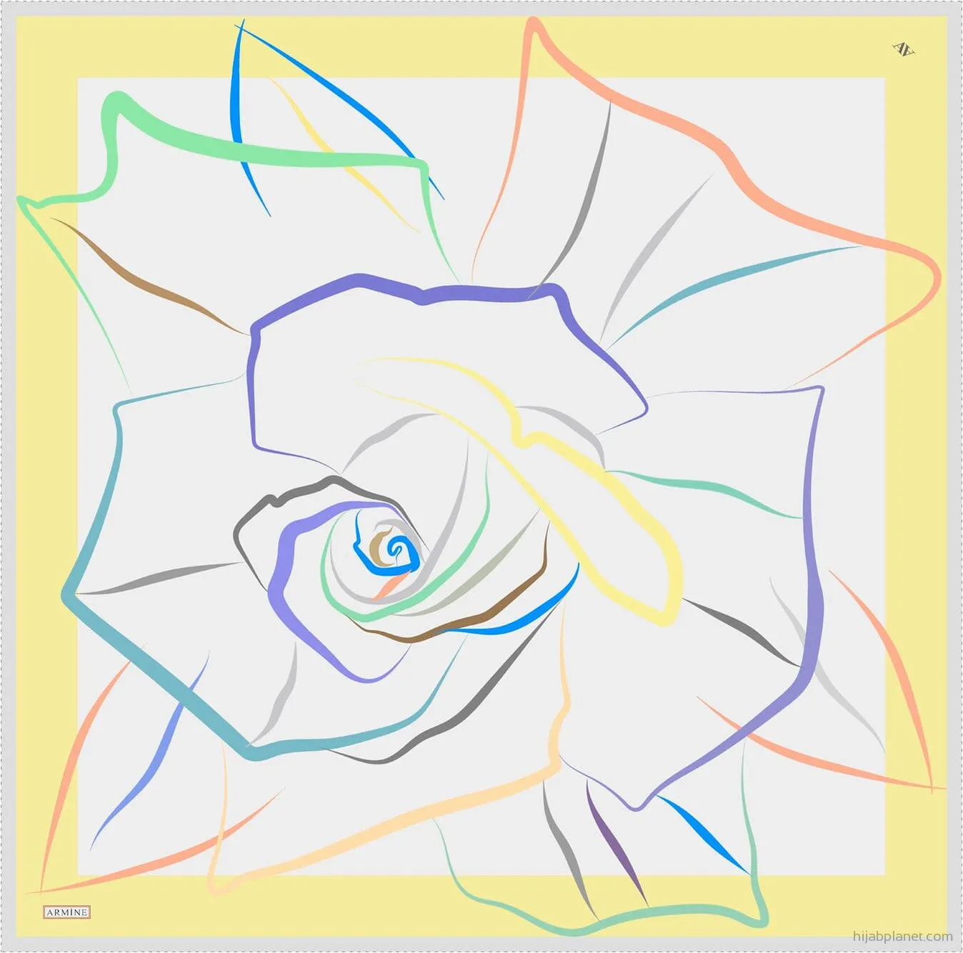 Armine Lotti Abstract Silk Scarf #84