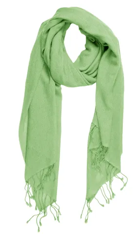 Baby Green Soft and Elegant 100% Pure Wool Pashmina Shawl Wrap Scarves
