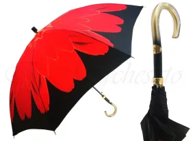 Beautiful Umbrella With Red Printed Flower