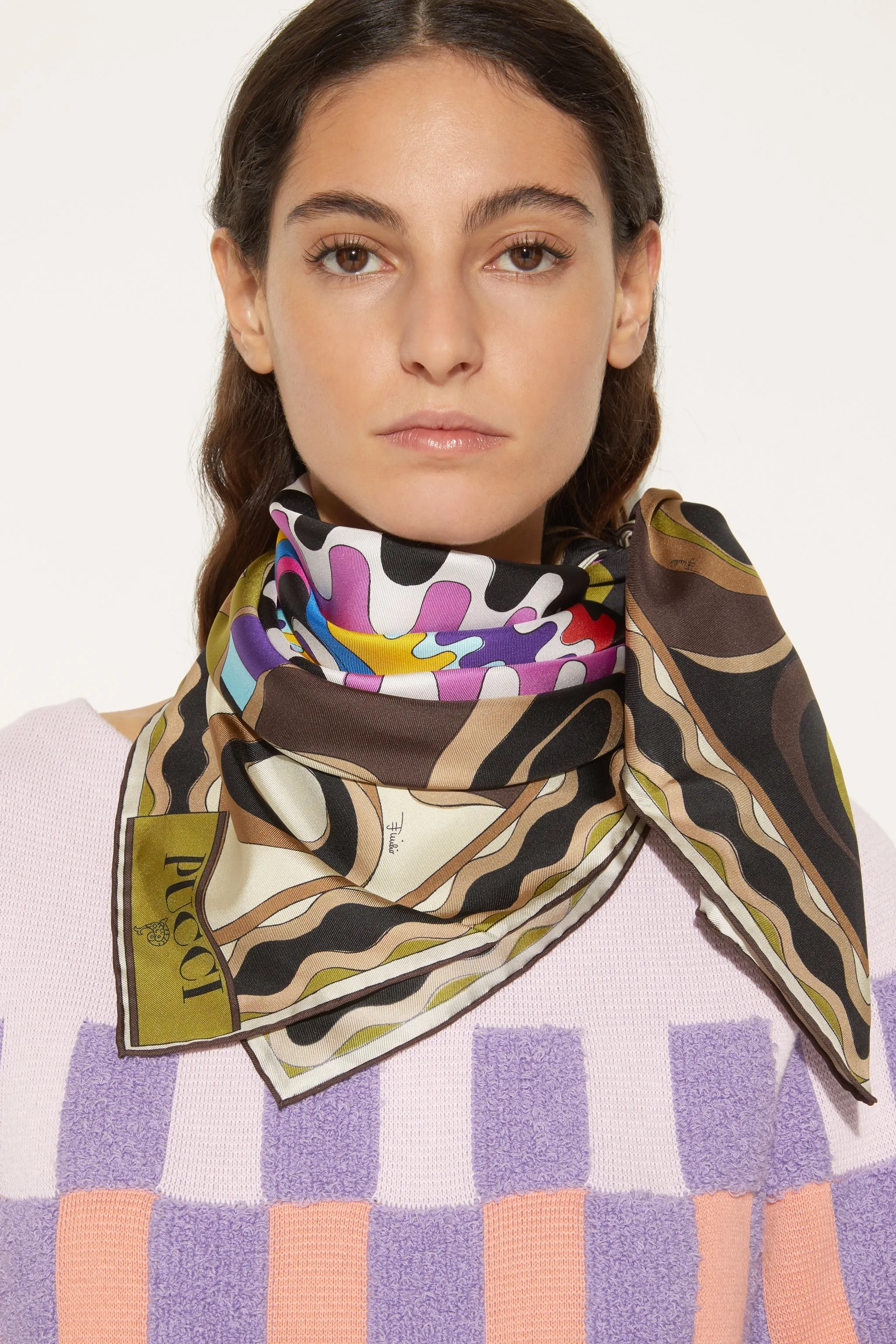 Bersaglio-Print Large Silk-Twill Carré