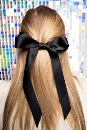 Beverly Hills Black Hair Bow Barrette