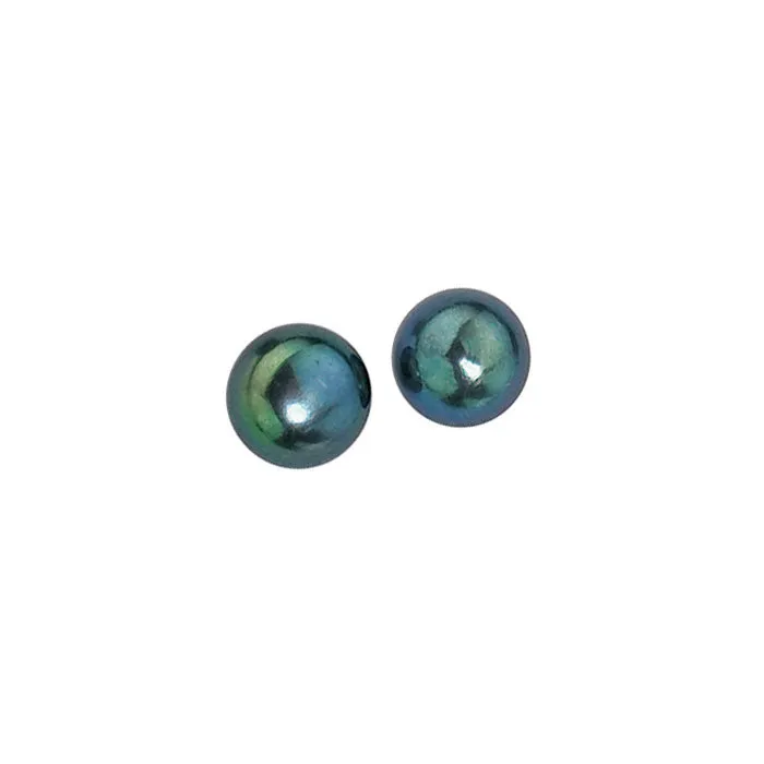 Black Freshwater Pearl Earrings