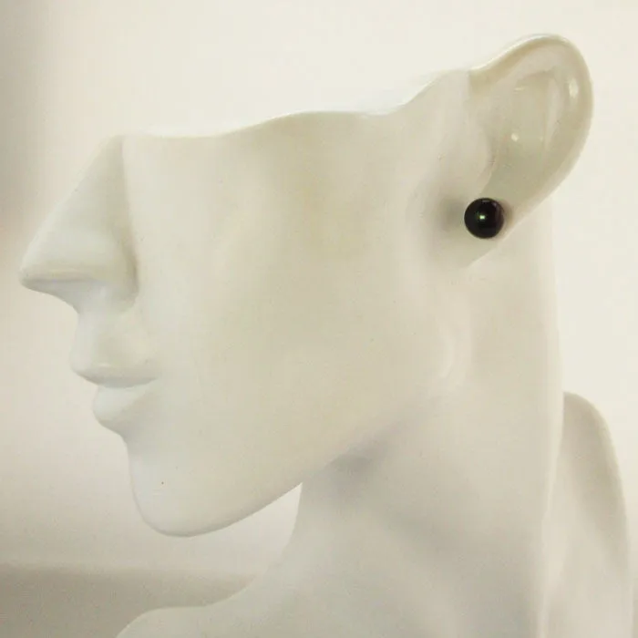 Black Freshwater Pearl Earrings