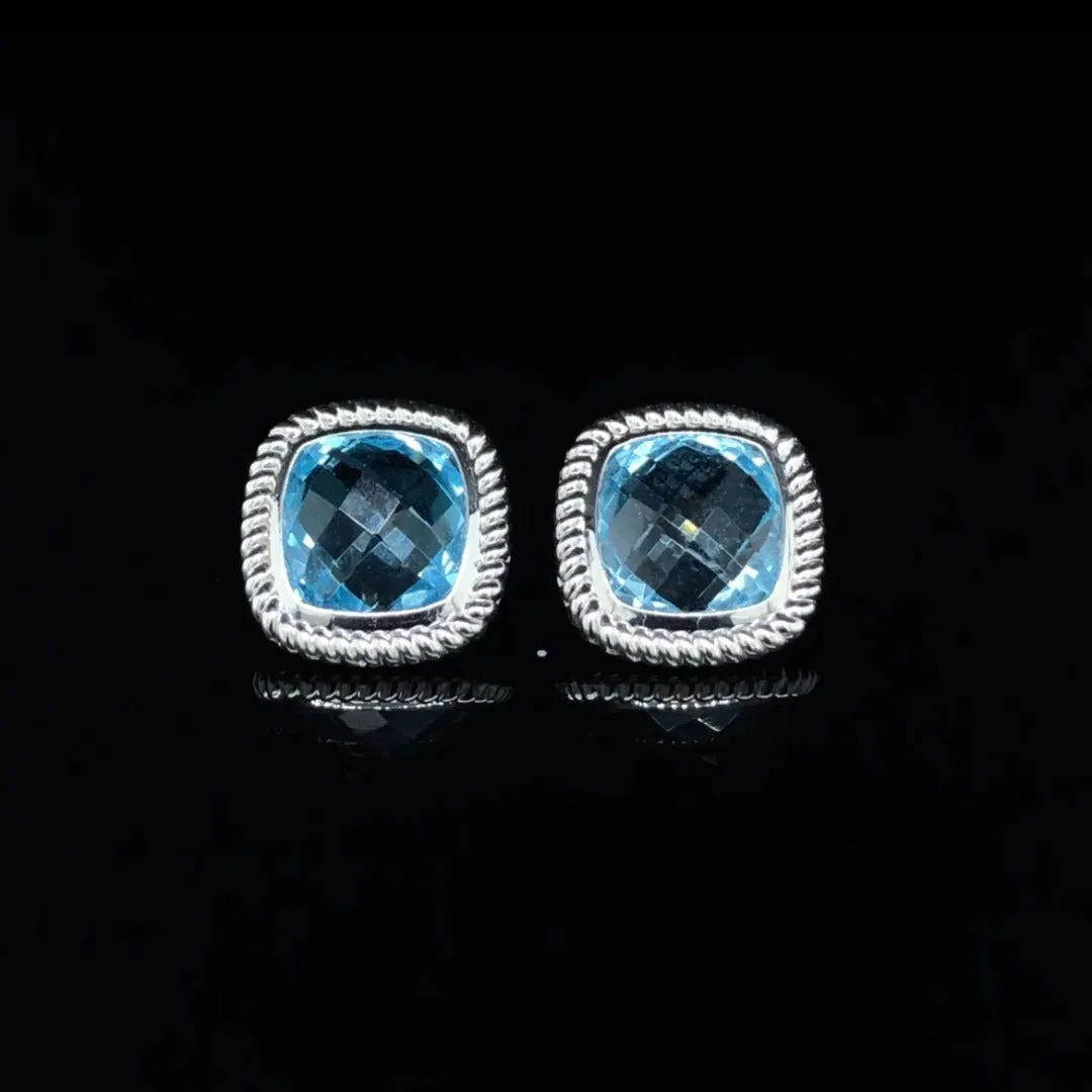 Blue Topaz Earrings