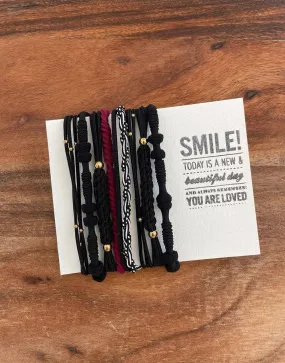 Boho Hair Ties | Black