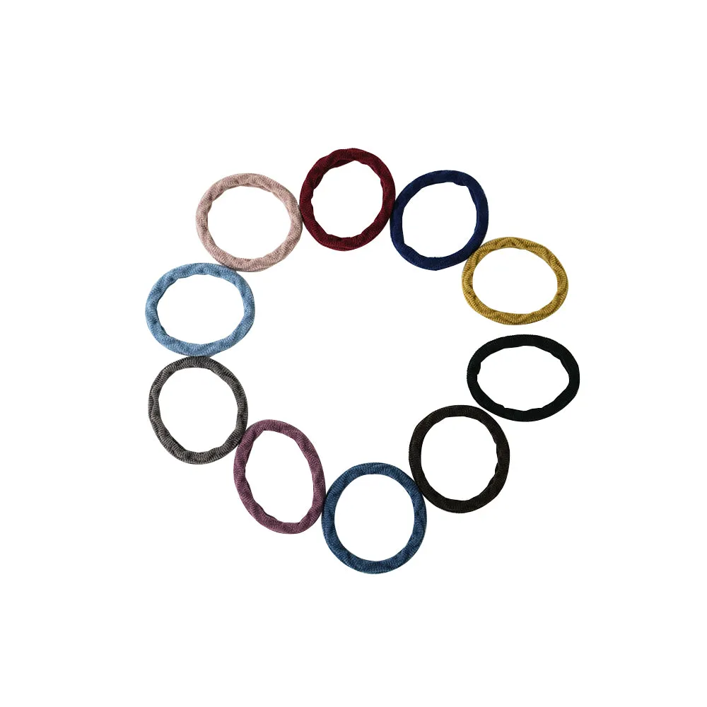 Bsci Audited Factory Hot Sale 4.2Cm Blue Nylon Customized Hair Ties Hair Bobbies