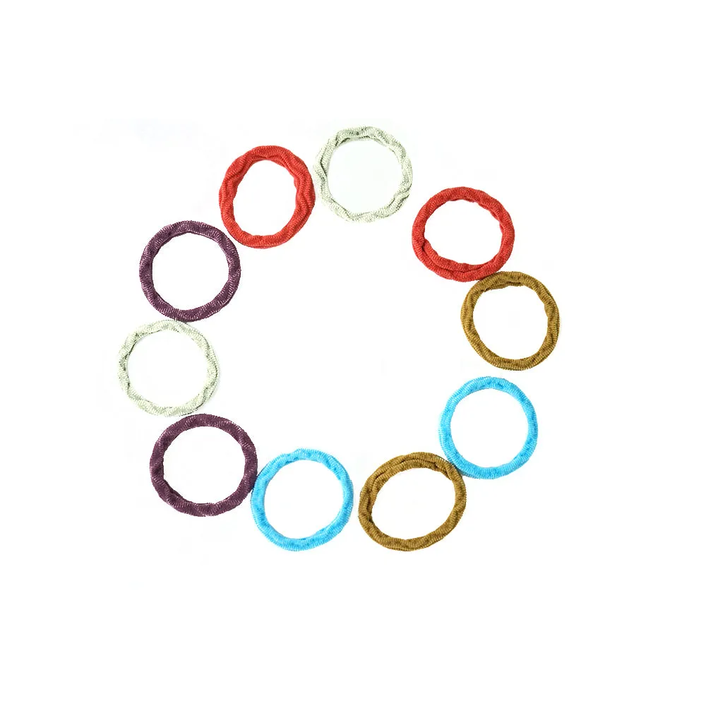 Bsci Audited Factory Hot Sale 4.2Cm Blue Nylon Customized Hair Ties Hair Bobbies