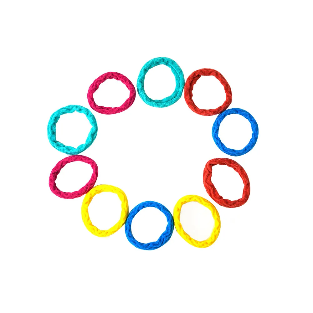 Bsci Audited Factory Hot Sale 4.2Cm Blue Nylon Customized Hair Ties Hair Bobbies