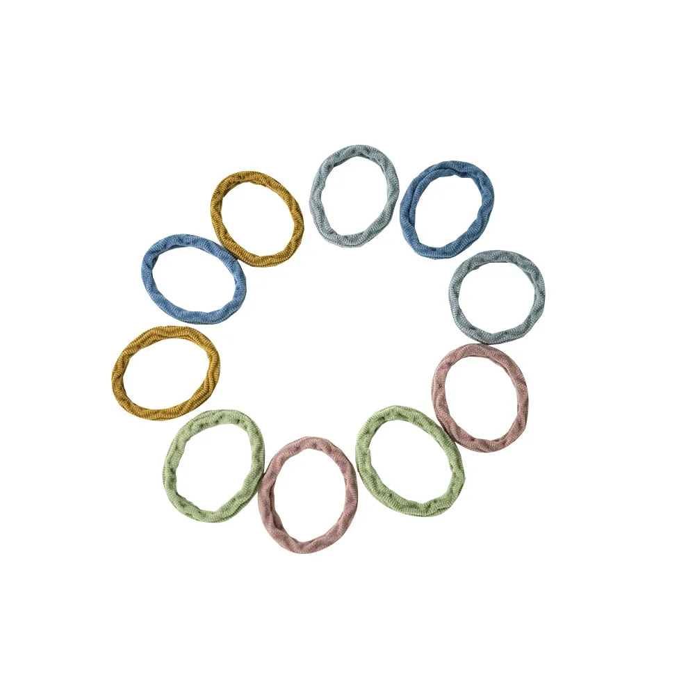 Bsci Audited Factory Hot Sale 4.2Cm Blue Nylon Customized Hair Ties Hair Bobbies