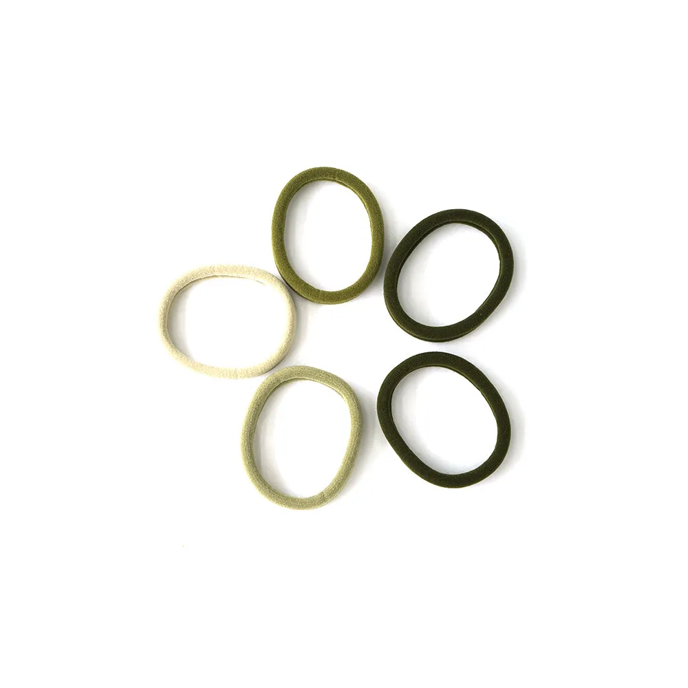 Bsci Audited Factory Popular 4.2Cm Deep Green Nylon Simple Stretch Hair Ties