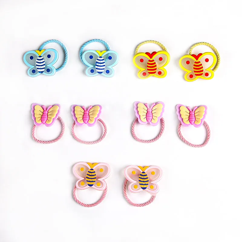 BUTTERFLY APPLIQUE HAIR TIES