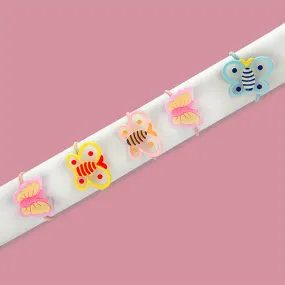 BUTTERFLY APPLIQUE HAIR TIES