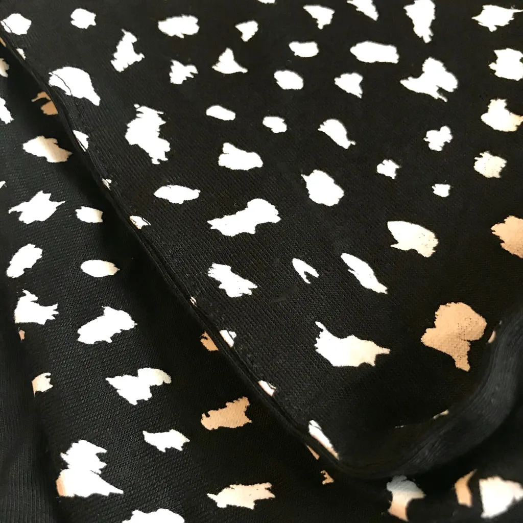 Cancer Alopecia Reversible Headscarf Black Mini Animal