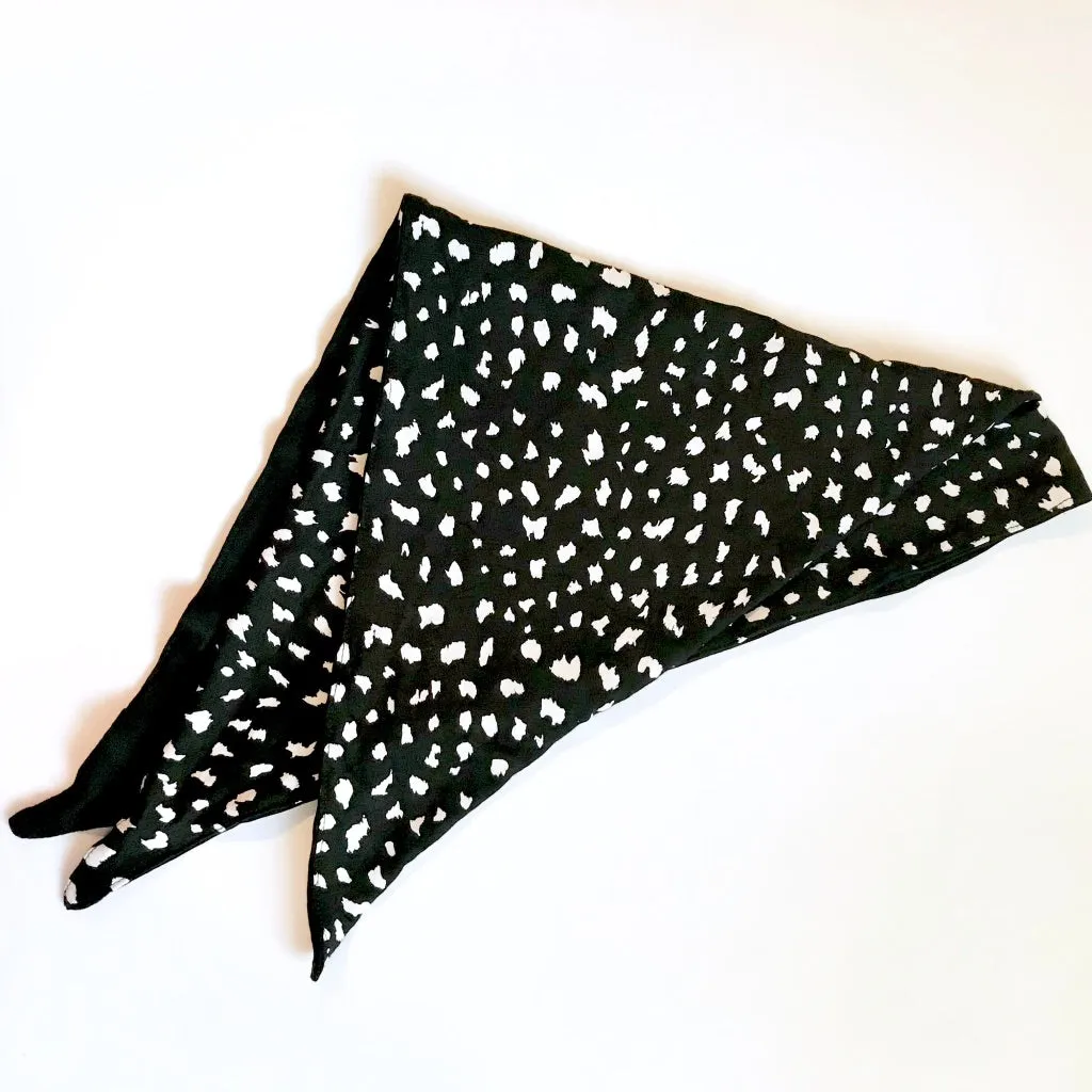 Cancer Alopecia Reversible Headscarf Black Mini Animal
