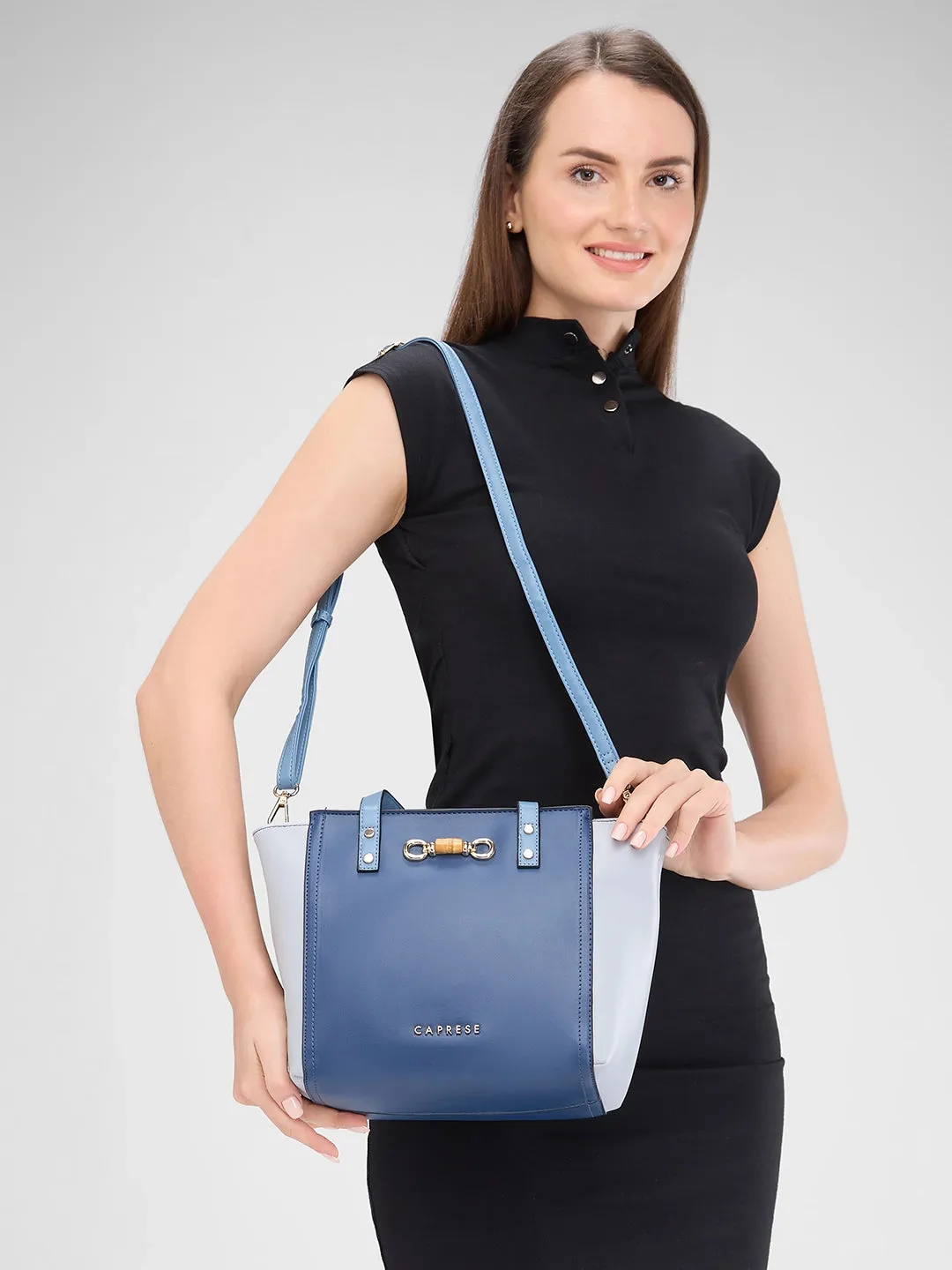 Caprese Eva Satchel Medium Navy