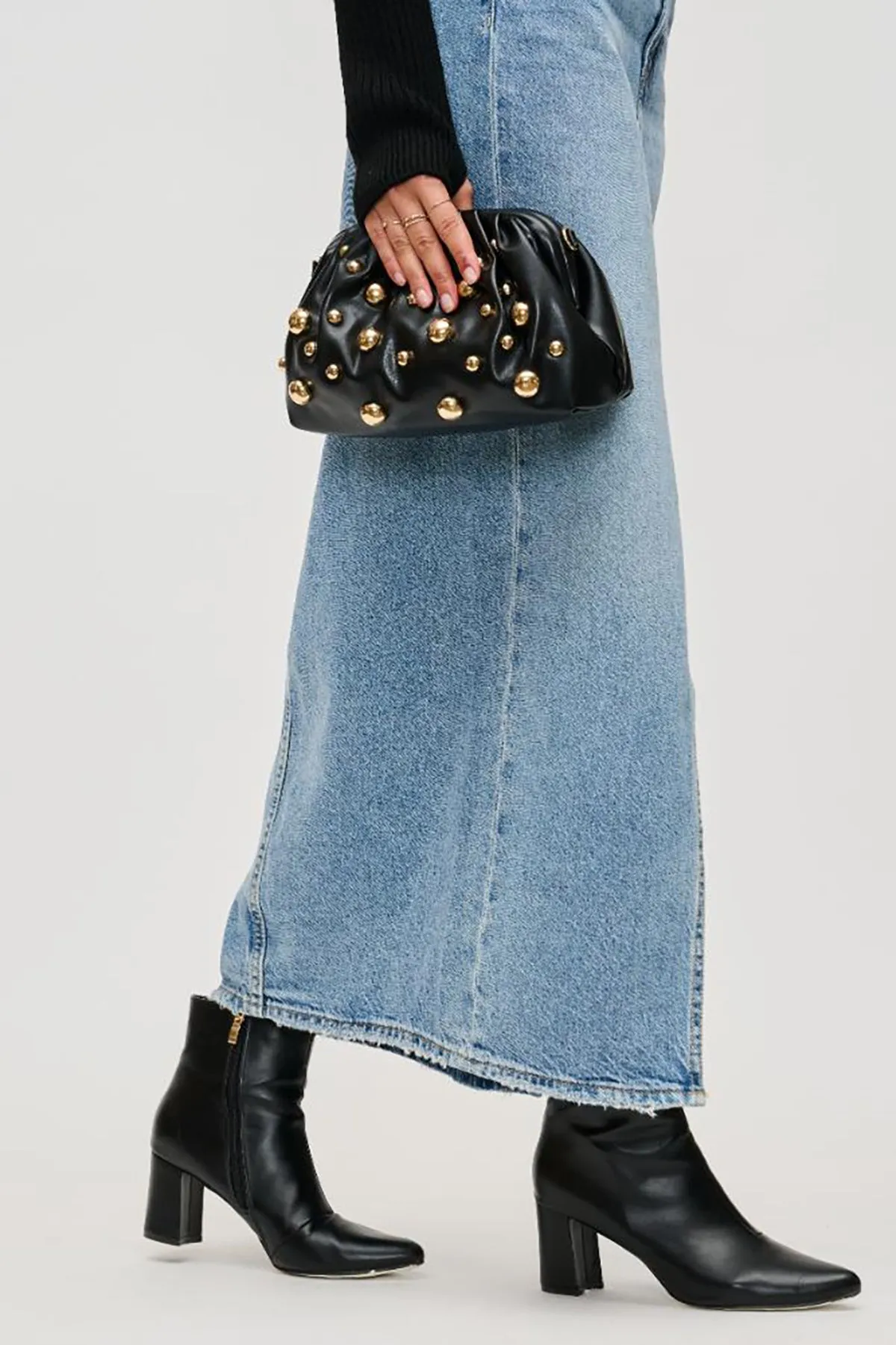 Carey Studded Clutch