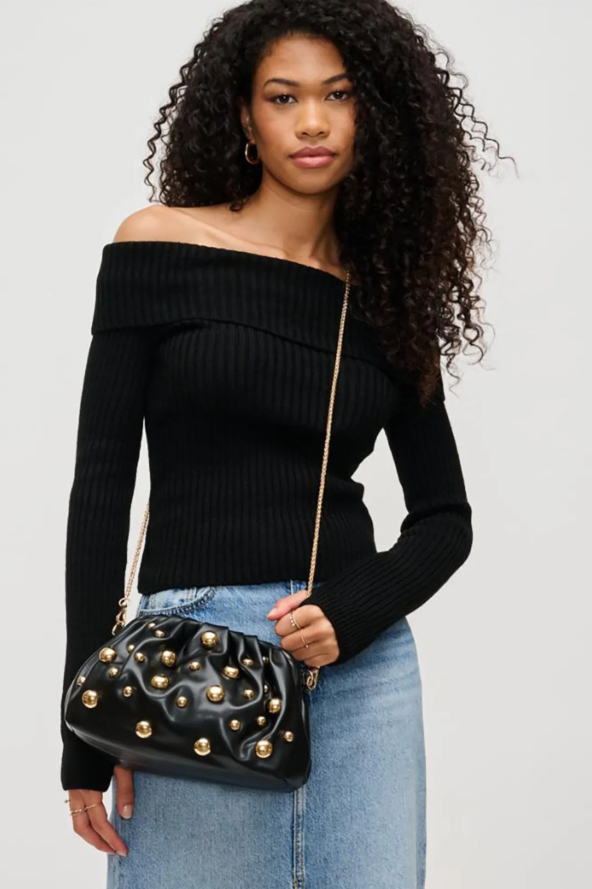 Carey Studded Clutch