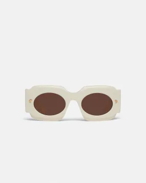 Cathi - Bio-Plastic Square-Frame Sunglasses - Shell