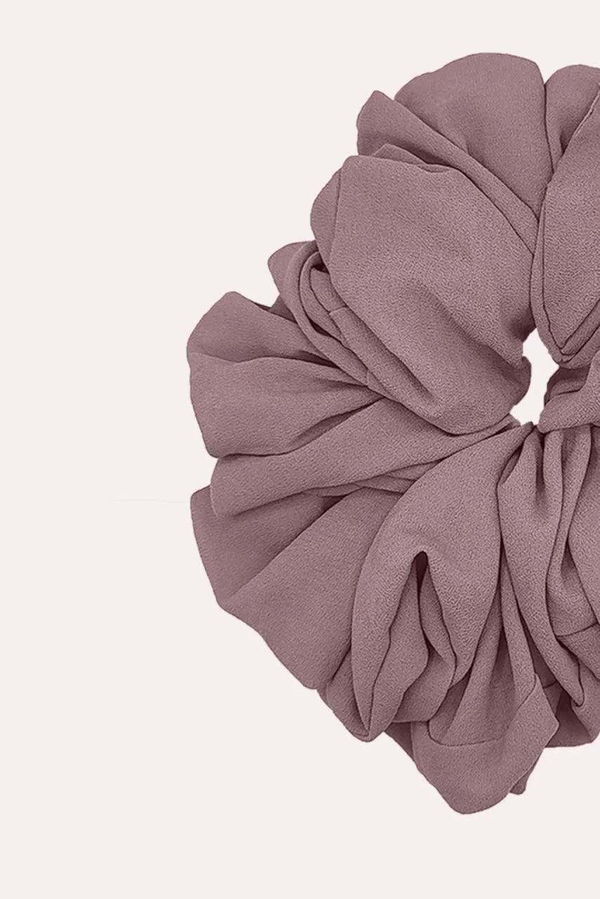Chiffon Hijab Scrunchie - Rose Brown