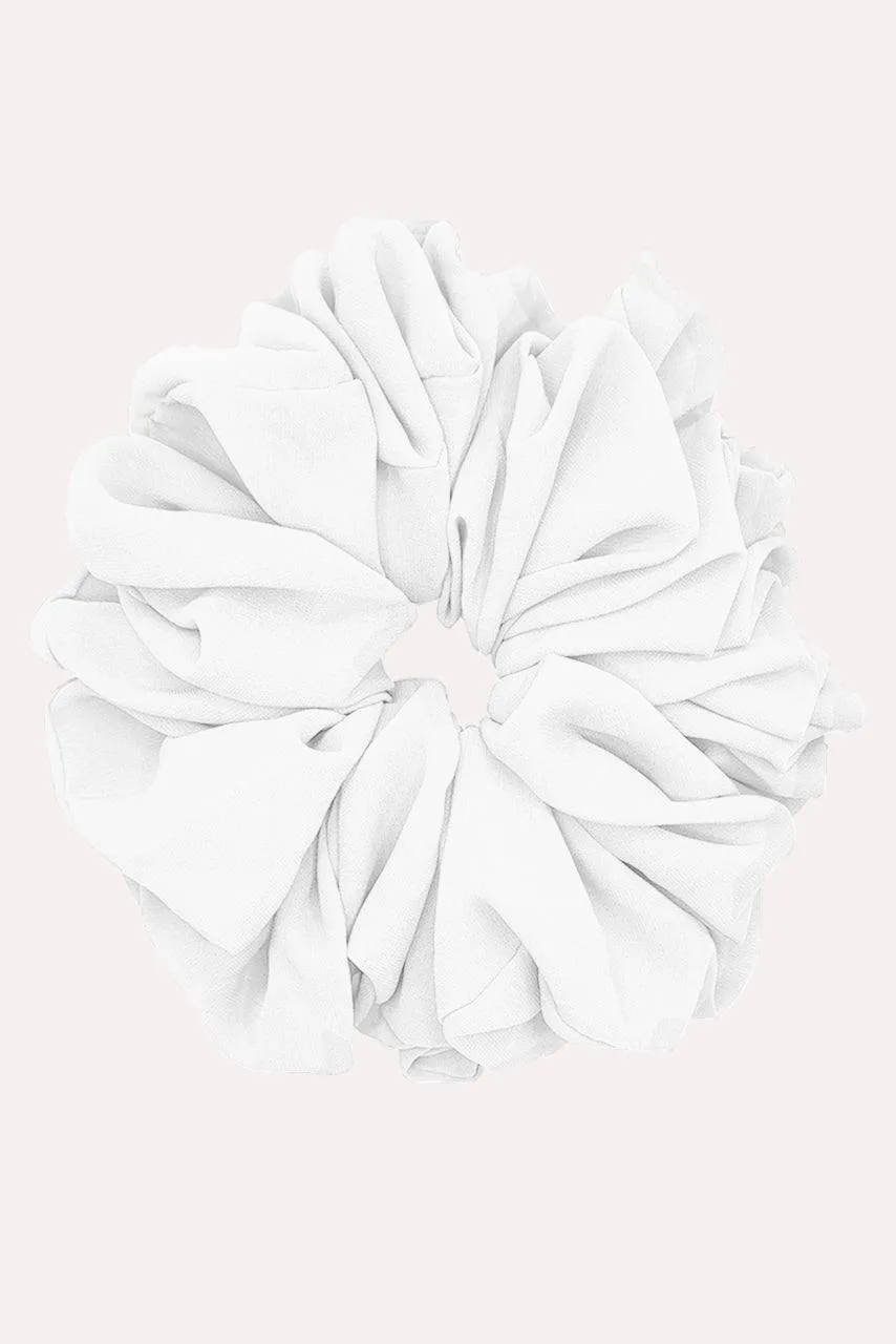 Chiffon Hijab Scrunchie - Soft White