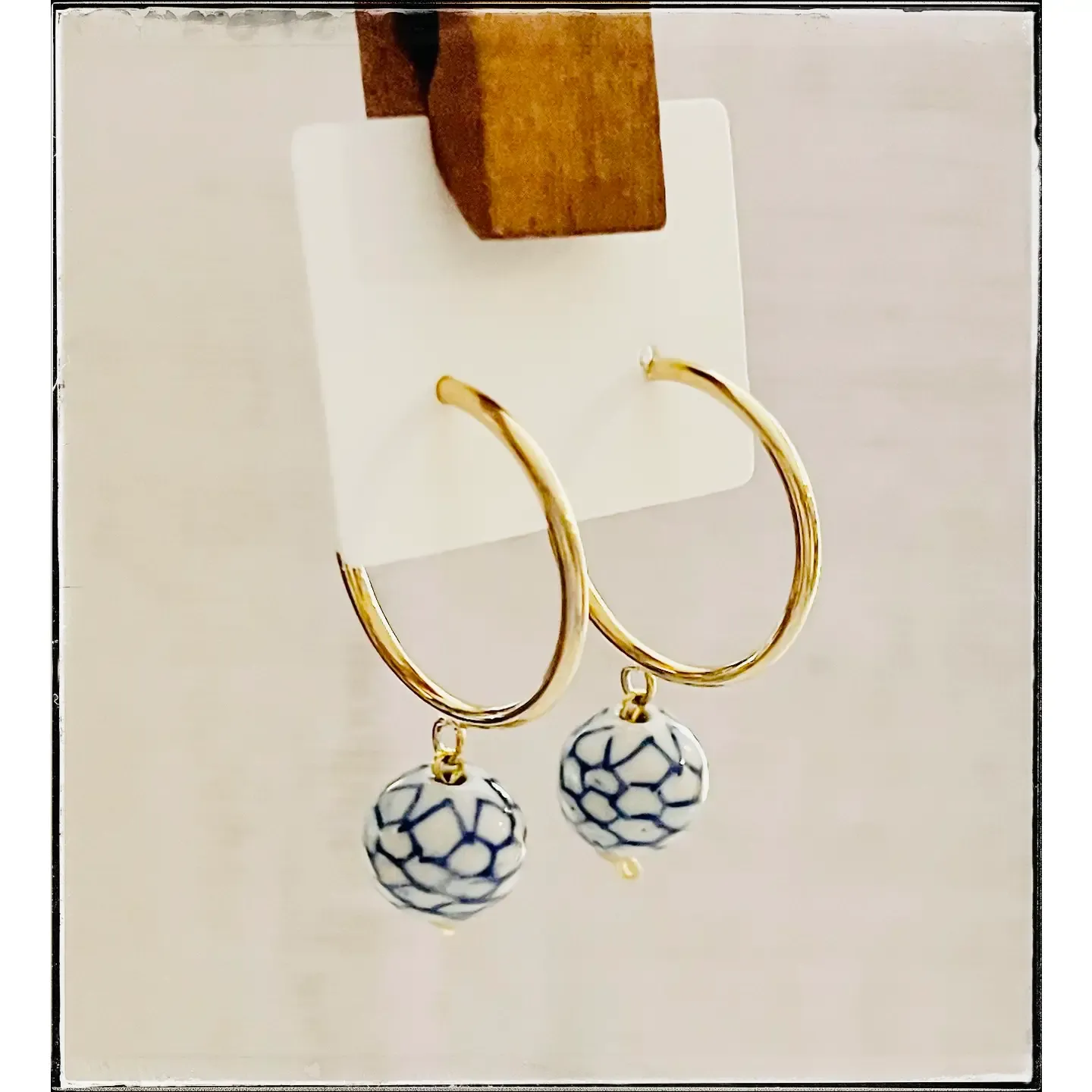 Chinoiserie Bead Hoops