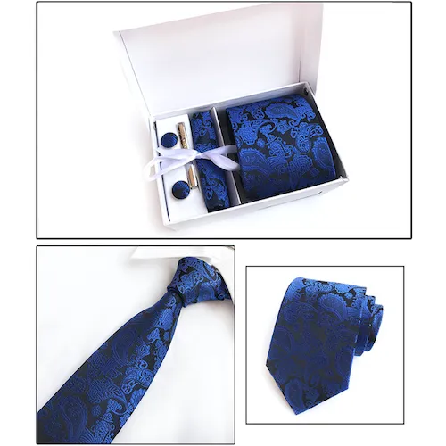 Classy Men Box - Royal Blue Paisley